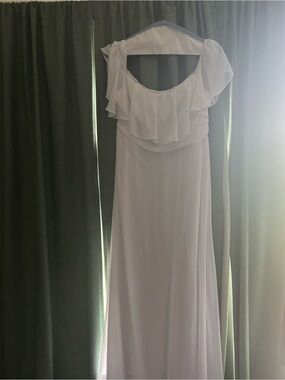 Ever Pretty White Ruffle Off-Shoulder Maxi Dress